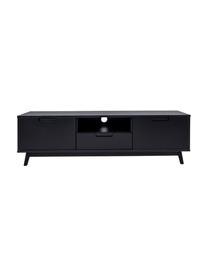 Tv-meubel Copenhagen van grenenhout, Grenenhout, MDF, melamine bekleed, Zwart, B 150 x D 38 cm