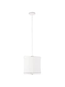 Lámpara de techo de lino Clouds, Pantalla: lino, Estructura: metal con pintura en polv, Anclaje: metal con pintura en polv, Cable: plástico, Blanco, Ø 30 x Al 30 cm