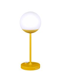 Mobiele outdoor LED lamp Mooon, Lampenkap: kunststof, Geel, Ø 15 x H 41 cm