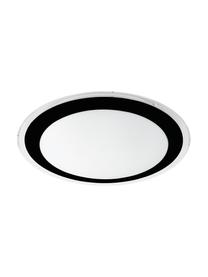 Plafoniera a LED Competa, Paralume: materiale sintetico, Struttura: metallo verniciato, Baldacchino: materiale sintetico, Nero, bianco, Ø 34 x Alt. 9 cm