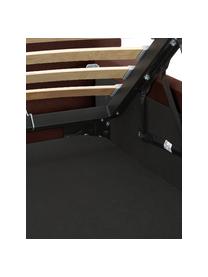 Polsterbett Cloud mit Stauraum, Bezug: Fein strukturierter Webst, Korpus: Massives Kiefernholz, FSC, Webstoff Weinrot, B 140 x L 200 cm