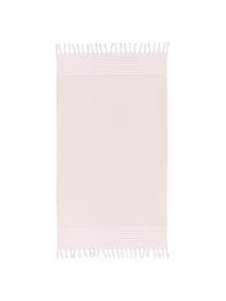 Fouta con flecos Freddy, Reverso: felpa rizada, Rosa, An 100 x L 180 cm