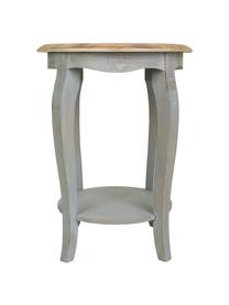 Okrúhly odkladací stolík z mangového dreva Kreon, Mangové drevo, Mangové drevo, sivá, Ø 45 x V 60 cm