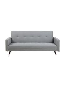 Schlafsofa Leconi (3-Sitzer) in Hellgrau mit Holz-Füssen, ausklappbar, Bezug: Polyester Der hochwertige, Korpus: Sperrholz, Webstoff Hellgrau, B 217 x T 89 cm