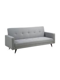 Schlafsofa Leconi (3-Sitzer) in Hellgrau mit Holz-Füssen, ausklappbar, Bezug: Polyester Der hochwertige, Korpus: Sperrholz, Webstoff Hellgrau, B 217 x T 89 cm