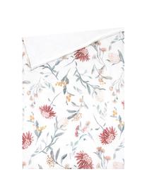Baumwollsatin-Bettdeckenbezug Evie mit Aquarell Blumen-Muster, Webart: Satin Fadendichte 210 TC,, Floraler Druck, Weiss, B 160 x L 210 cm