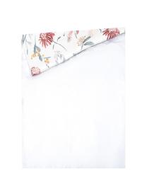 Baumwollsatin-Bettdeckenbezug Evie mit Aquarell Blumen-Muster, Webart: Satin Fadendichte 210 TC,, Floraler Druck, Weiss, B 160 x L 210 cm