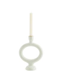 Candelabro in gres bianco Geo, Gres, Bianco maculato, Larg. 19 x Alt. 28 cm