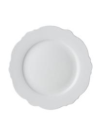 Mělký talíř se zakřiveným okrajem Muschel Loft, 4 ks, Porcelán, Bílá, Ø 26 cm, V 2 cm