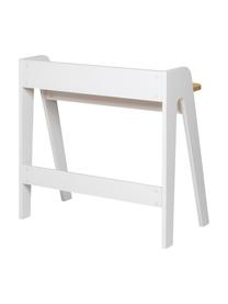 Scandi bureau Fiore in wit, Frame: gelakt MDF, Tafelblad: MDF met eikenhoutfineer, Wit, bruin, 91 x 49 cm