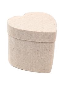 Confezione regalo Heart, Cotone, Beige, Larg. 10 x Alt. 9 cm