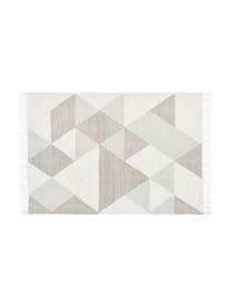 Handgewebter Teppich Ruana, Grau, Beige, B 120 x L 180 cm (Größe S)