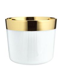 Pozlacený porcelánový pohár na šampaňskké Sip of Gold, Bílá, zlatá, Ø 9 cm, V 7 cm, 300 ml