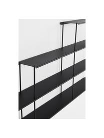 Estante de pared Stairny, Acero con pintura en polvo, Negro, An 120 x Al 48 cm