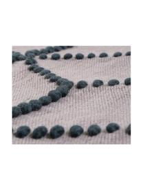 Alfombra artesanal de lana Diamantes, Gris pardo, gris, L 190 x An 130 cm