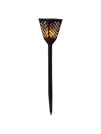 Lámpara solar Flame, con efecto fuego, Pantalla: plástico, Negro, Ø 12 x Al 79 cm