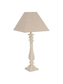 Lámpara de mesa Sobreme, Pantalla: lino, algodón, Beige, An 30 x Al 65 cm