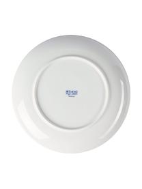 Sada ručně vyrobených porcelánových mělkých talířů Nippon, 4 díly, Porcelán, Modrá, bílá, Ø 26 cm