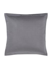 Taie d'oreiller 65x65 satin de coton Premium, 2 pièces, Gris foncé, 65 x 65 cm