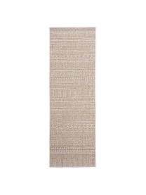 Tappeto da interno-esterno con motivo etnico Cleo, 90% polipropilene, 10% poliestere, Beige, tonalità marroni, Larg. 80 x Lung. 240 cm