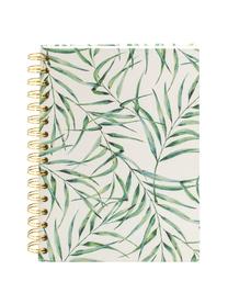 Notitieboek Leaf, Wit, groen, B 16 x H 21 cm