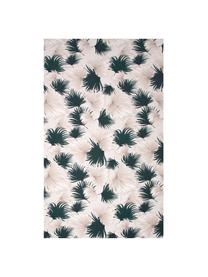 Drap plat en satin de coton Aloha, Beige, vert, 240 x 300 cm