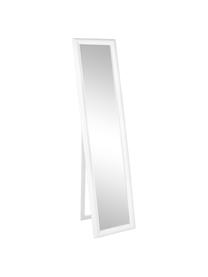 Specchio da terra quadrato con legno bianco Sanzio, Cornice: legno di paulownia rivest, Superficie dello specchio: lastra di vetro, Bianco, Larg. 40 x Alt. 170 cm