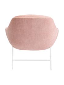 Gestoffeerde loungefauteuil Austin in roze, Bekleding: 100% polyester, Poten: gepoedercoat staal, Geweven stof roze, 83 x 82 cm