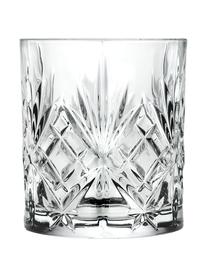 Set de vasos de cristal con relive Melodia, 6 comensales (18 pzas.), Cristal, Transparente, Set de diferentes tamaños