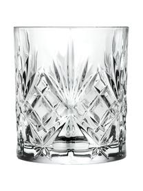 Komplet szklanek ze szkła kryształowego z reliefem Melodia, 18 elem. (dla 6 osób), Szkło kryształowe, Transparentny, Komplet z różnymi rozmiarami