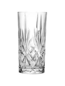 Set 18 bicchieri in cristallo con rilievo Melodia (6 persone), Cristallo, Trasparente, Set in varie misure