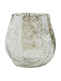 Kleine Glas-Vase Moun in Beige, Glas, Beige mit Grünstich, Ø 9 x H 10 cm