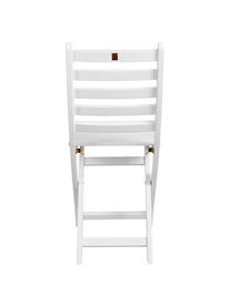 Krzesło składane Lodge, 2 szt., Drewno akacjowe, lakierowane, Biały, S 36 x W 86 cm