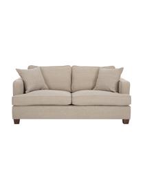Duża sofa Warren (2-osobowa), Tapicerka: 60% bawełna, 40% len, Nogi: czarne drewno, Beżowy, S 178 x W 85 cm