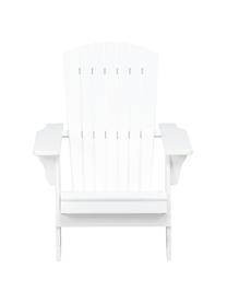 Fauteuil lounge de jardin en bois d'acacia, blanc Charlie, Bois d'acacia massif, huilé et laqué, Blanc, larg. 93 x prof. 74 cm