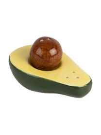 Set saliera e pepiera Avocado 2 pz, Porcellana, Verde, giallo, marrone, Larg. 9 x Alt. 5 cm