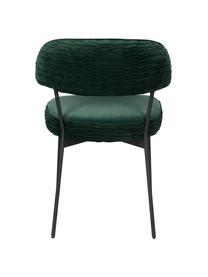 Krzesło tapicerowane z aksamitu The Winner Takes It All, Tapicerka: aksamit poliestrowy 30 00, Stelaż: metal malowany proszkowo, Zielony, S 57 x G 56 cm