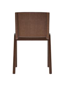 Silla de madera de roble Ready Dining, Estructura: madera de roble barnizada, Patas: madera de roble barnizada, Madera de roble oscura, An 47 x F 50 cm