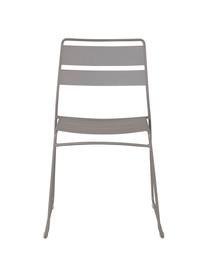 Silla apilable de metal de exterior Lina, Gris, An 47 x F 55 cm