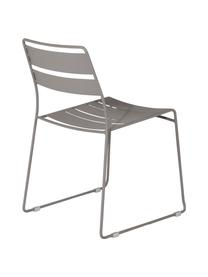 Chaise de jardin en métal, empilable Lina, Gris, larg. 47 x prof. 55 cm