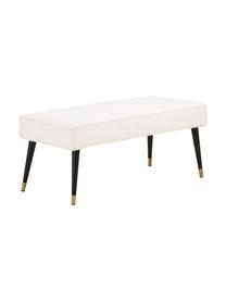 Banquette en velours Beverly, Tissu couleur crème, larg. 110 x haut. 46 cm