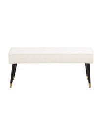 Banquette en velours Beverly, Tissu couleur crème, larg. 110 x haut. 46 cm