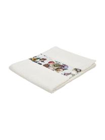 Serviette de toilette blanc crème Fleur, de différentes tailles, 97 % coton, 3 % polyester, Blanc crème, multicolore, Serviette de toilette, larg. 60 x long. 100 cm