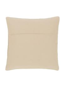 Katoenen kussenhoes Ilari met hoog-laag structuur, 100% katoen, Beige, B 45 x L 45 cm