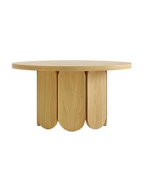 Tavolino da salotto rotondo in legno Soft, Pannello di fibra a media densità (MDF) con finitura in legno di quercia certificato FSC®, Legno chiaro, Ø 79 x Alt. 41 cm