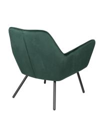 Poltrona in velluto verde Bon, Rivestimento: 100% velluto di poliester, Struttura: compensato, legno albero , Piedini: acciaio verniciato a polv, Velluto verde, Larg. 80 x Prof. 76 cm