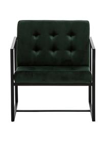 Fotel wypoczynkowy z aksamitu Manhattan, Tapicerka: aksamit (poliester) Dzięk, Aksamitny ciemny zielony, S 70 x G 72 cm