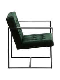 Fotel wypoczynkowy z aksamitu Manhattan, Tapicerka: aksamit (poliester) Dzięk, Aksamitny ciemny zielony, S 70 x G 72 cm