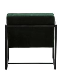 Fluwelen fauteuil Manhattan, Bekleding: fluweel (polyester), Frame: gepoedercoat metaal, Donkergroen, B 70 x D 72 cm