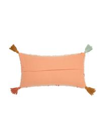 Housse de coussin rectangulaire moelleuse pur coton Asila, 100 % coton, Couleur crème, multicolore, larg. 30 x long. 60 cm